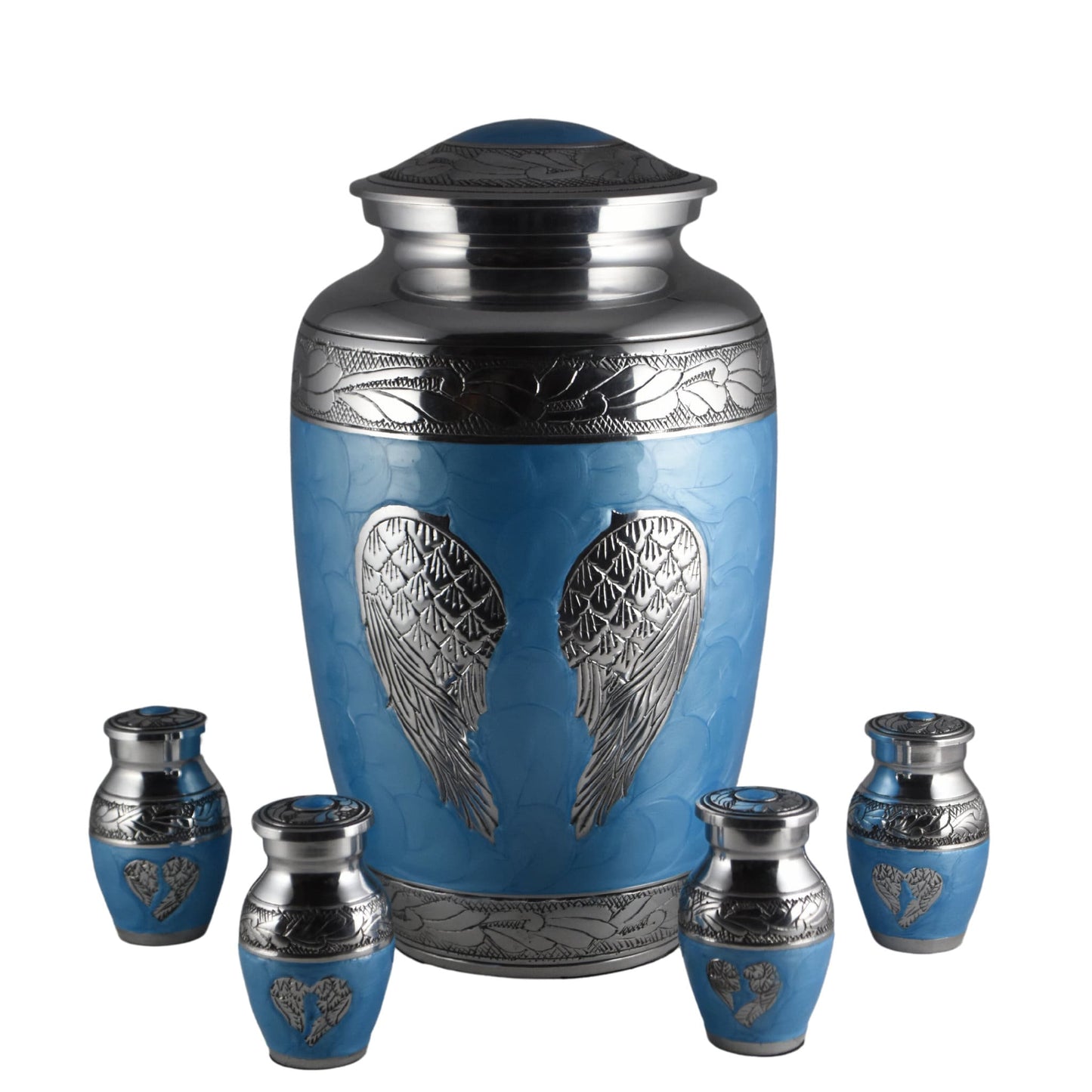 Angel Wings Beautiful Keepsake Single in Velvet Box - Ashes Adult male - Keepsakes for human ashes adult female - Spiritual