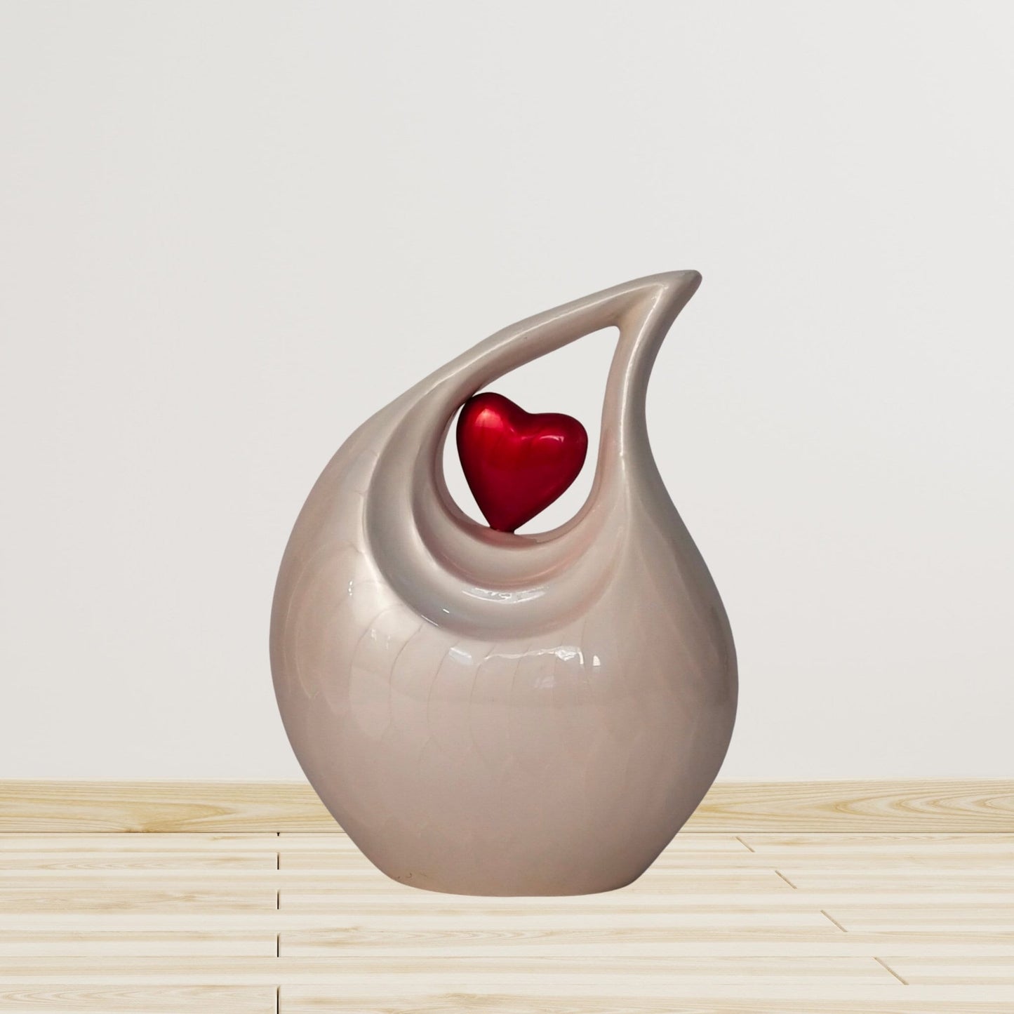 Teardrop Cremation Large Adult Cremation Urn for Human Ashes — With Velvet Bag