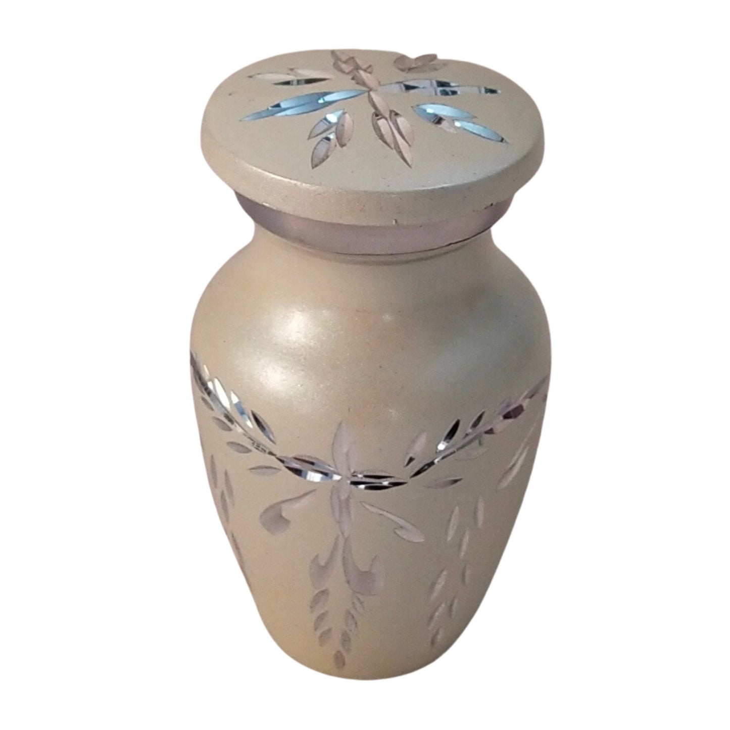 Beautiful Diamond Cut Blue/Black/Red/White Small Mini Keepsake Cremation Urns for Human Ashes - with Velvet Box Set of 4