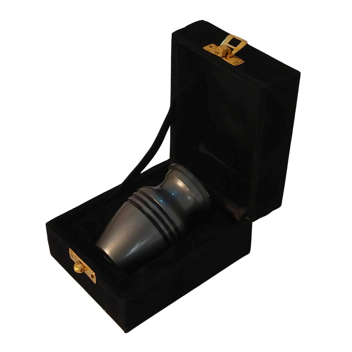 Beautiful Pewter Small Mini Keepsake Cremation Urns for Human Ashes - with Velvet Box