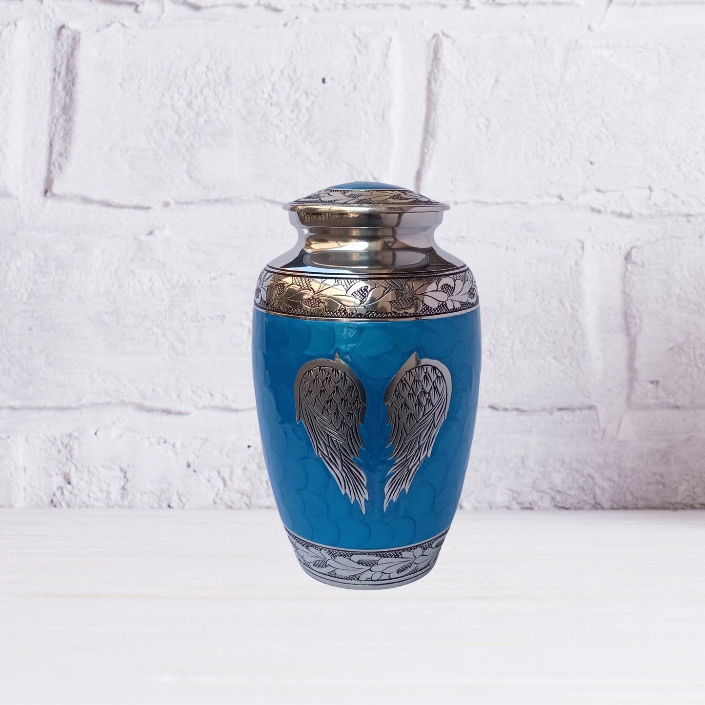 Angel Wings Beautiful Large Adult Cremation Urn for Human Ashes — With Velvet Bag