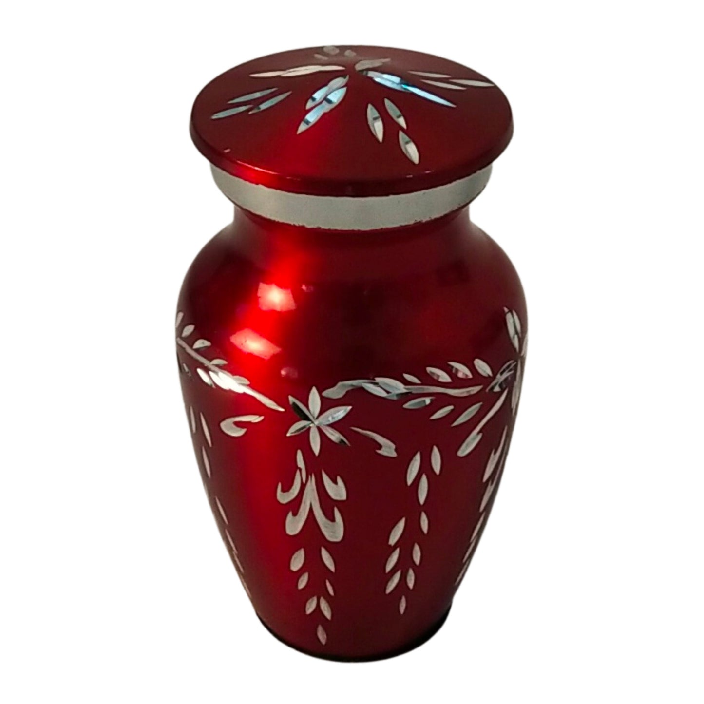 Beautiful Diamond Cut Blue/Black/Red/White Small Mini Keepsake Cremation Urns for Human Ashes - Single Piece