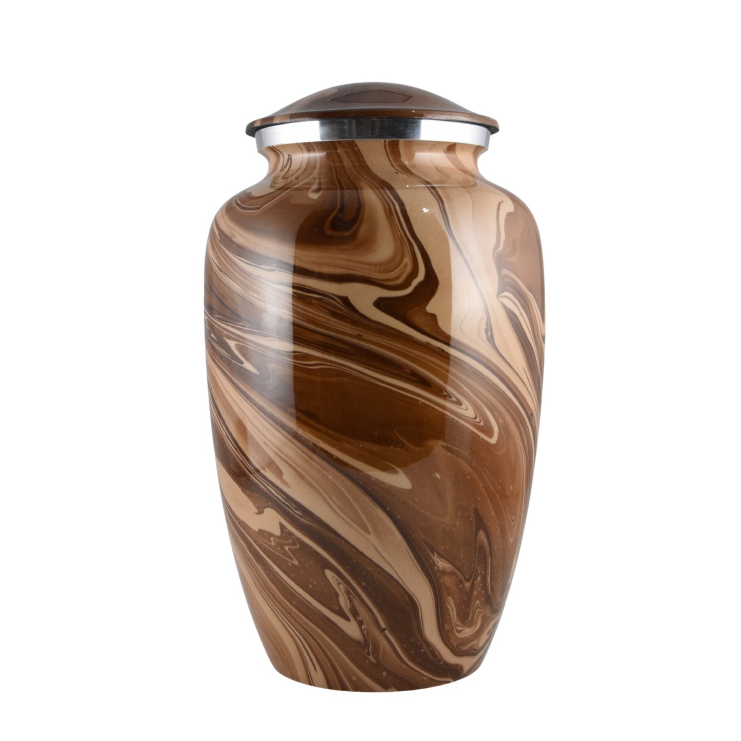 Premium Marble Urn Finish for Ashes Adult male - Urns for human ashes adult female - Cremation Urns for Adult Ashes - Black/Gray/Brown/Sand