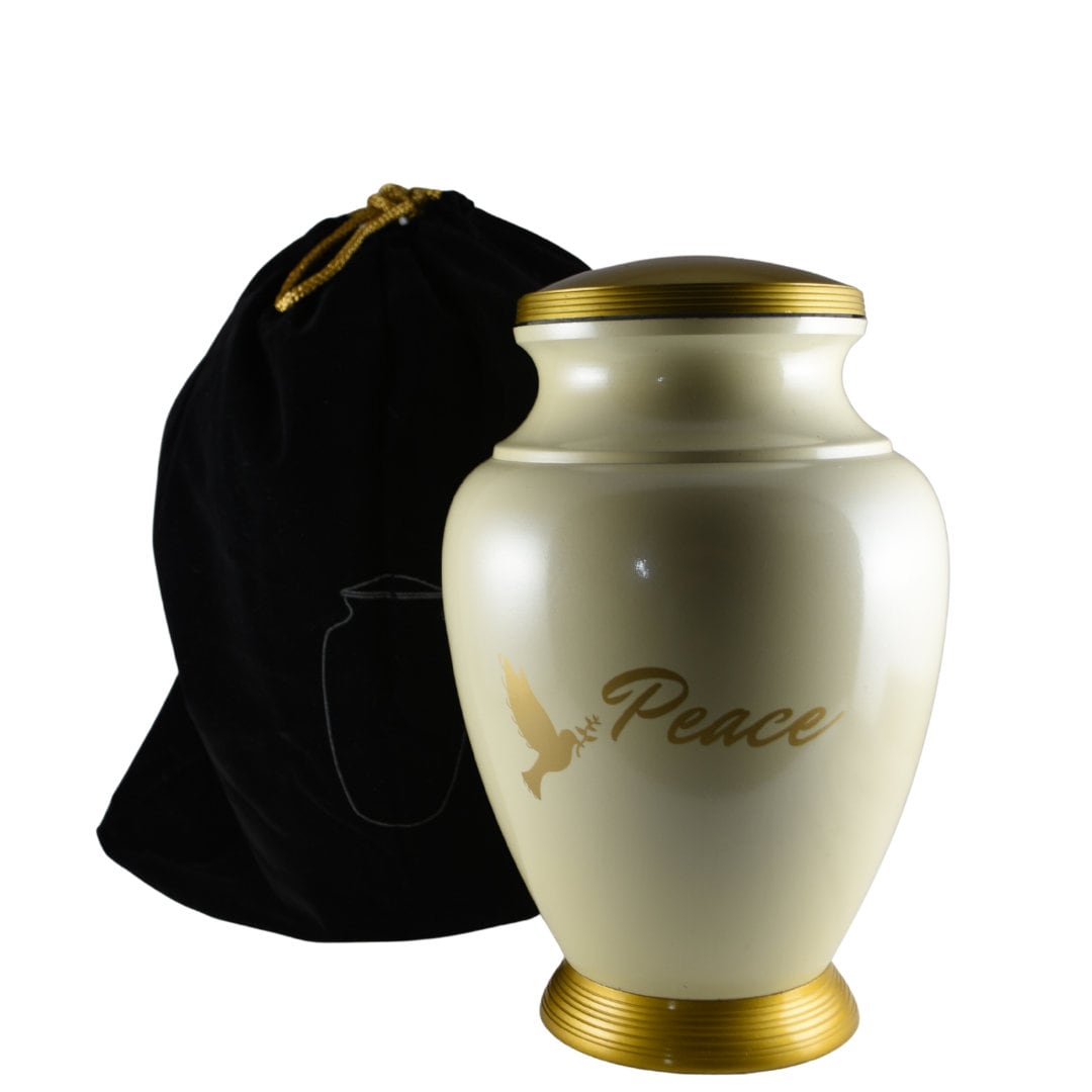 Unique Design Dual Color Peace Dove Urn - Urns for human ashes adult male/female - Urns - Unique Gold/Copper Colored Lid and Base