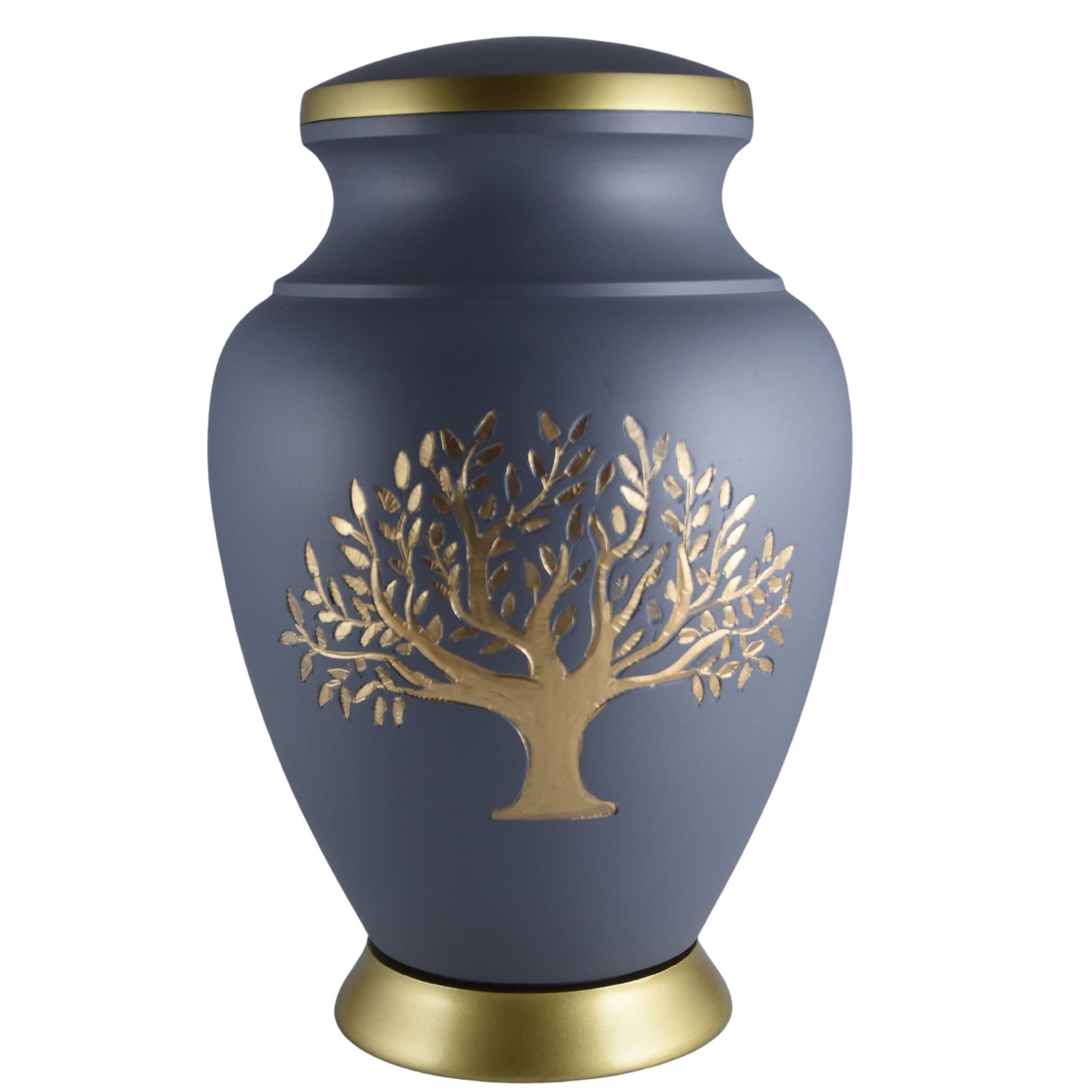 Gold Tree of Life Green/Gray/Black -  Unique design Urn for Ashes Adult male - Urns for human ashes adult male/female -  Etched Tree of Life