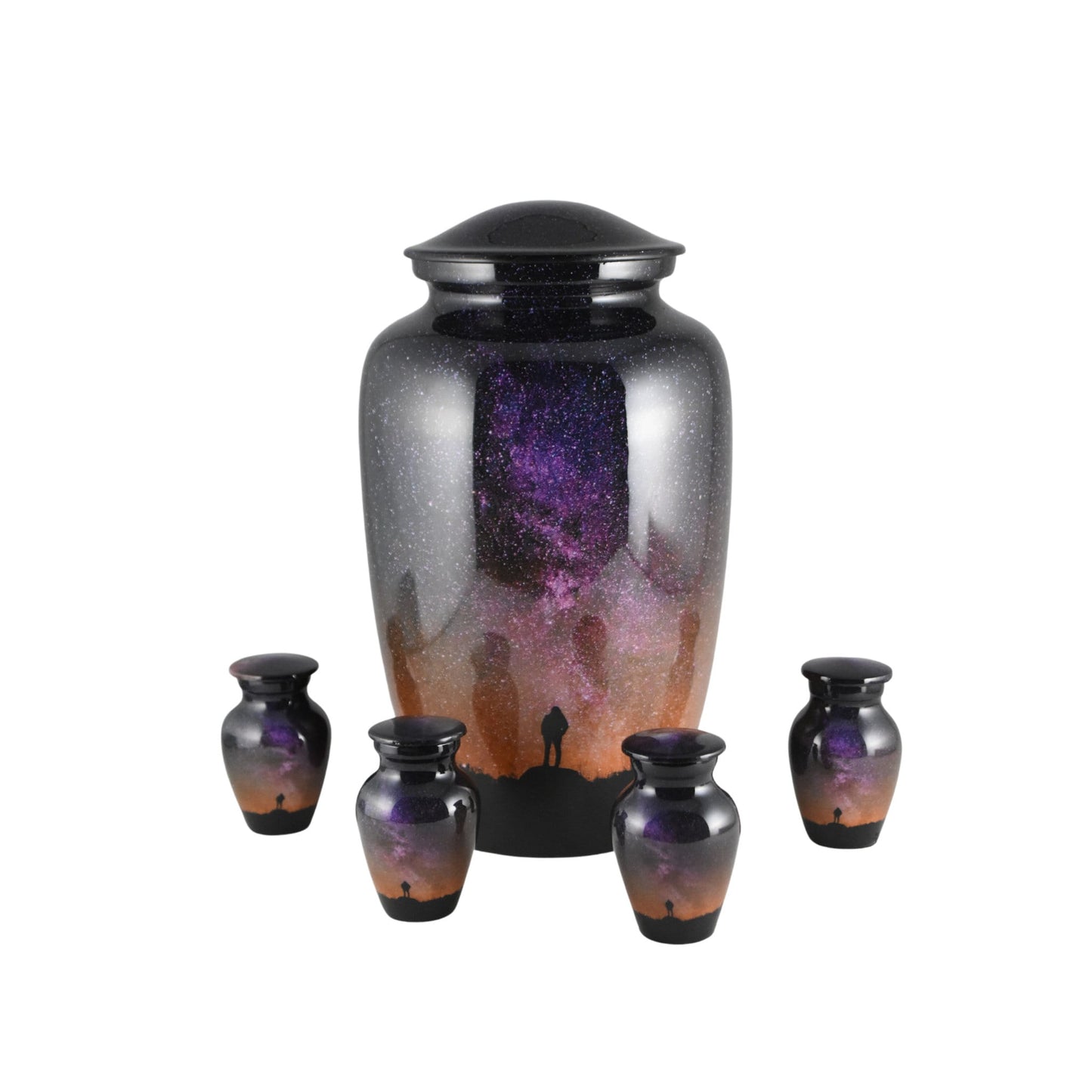 Milky Way - Galaxy Night Sky Keepsakes Set of 4 - Ashes Adult male - Keepsakes for human ashes adult female