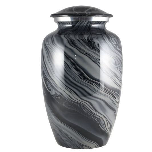 Premium Marble Urn Finish for Ashes Adult male - Urns for human ashes adult female - Cremation Urns for Adult Ashes - Black/Gray/Brown/Sand