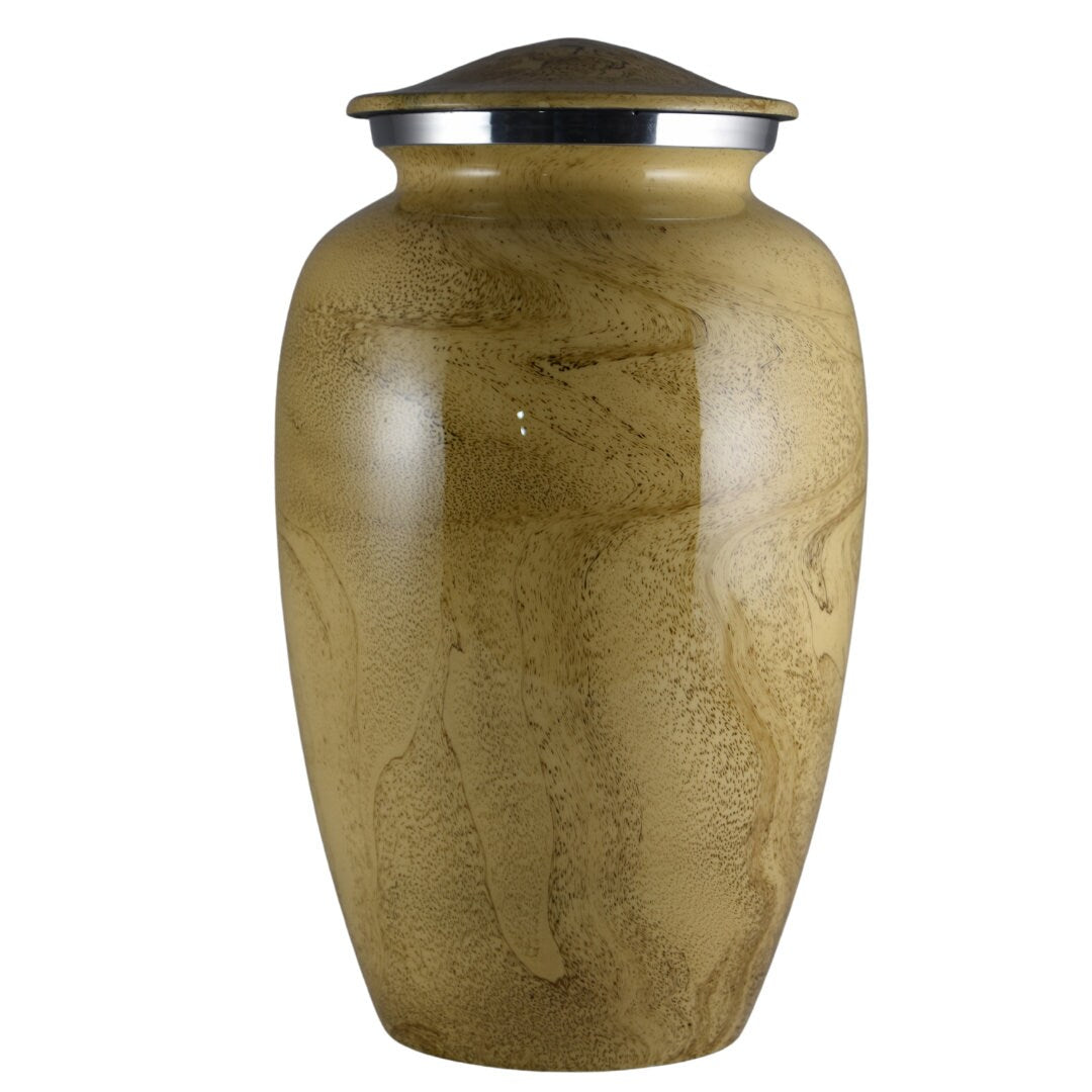 Premium Marble Urn Finish for Ashes Adult male - Urns for human ashes adult female - Cremation Urns for Adult Ashes - Black/Gray/Brown/Sand