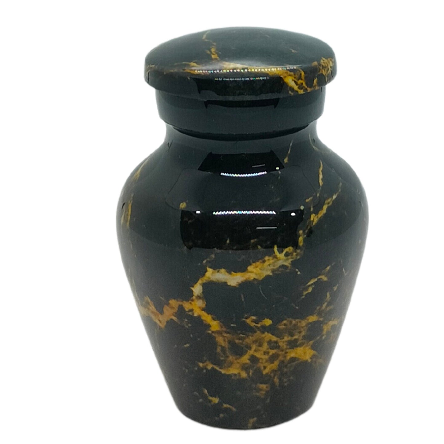 Premium Marble Finish Keepsakes Set of 4 for Ashes Adult male - Keepsakes for human ashes adult female - Black/Silver/Gray/Sand