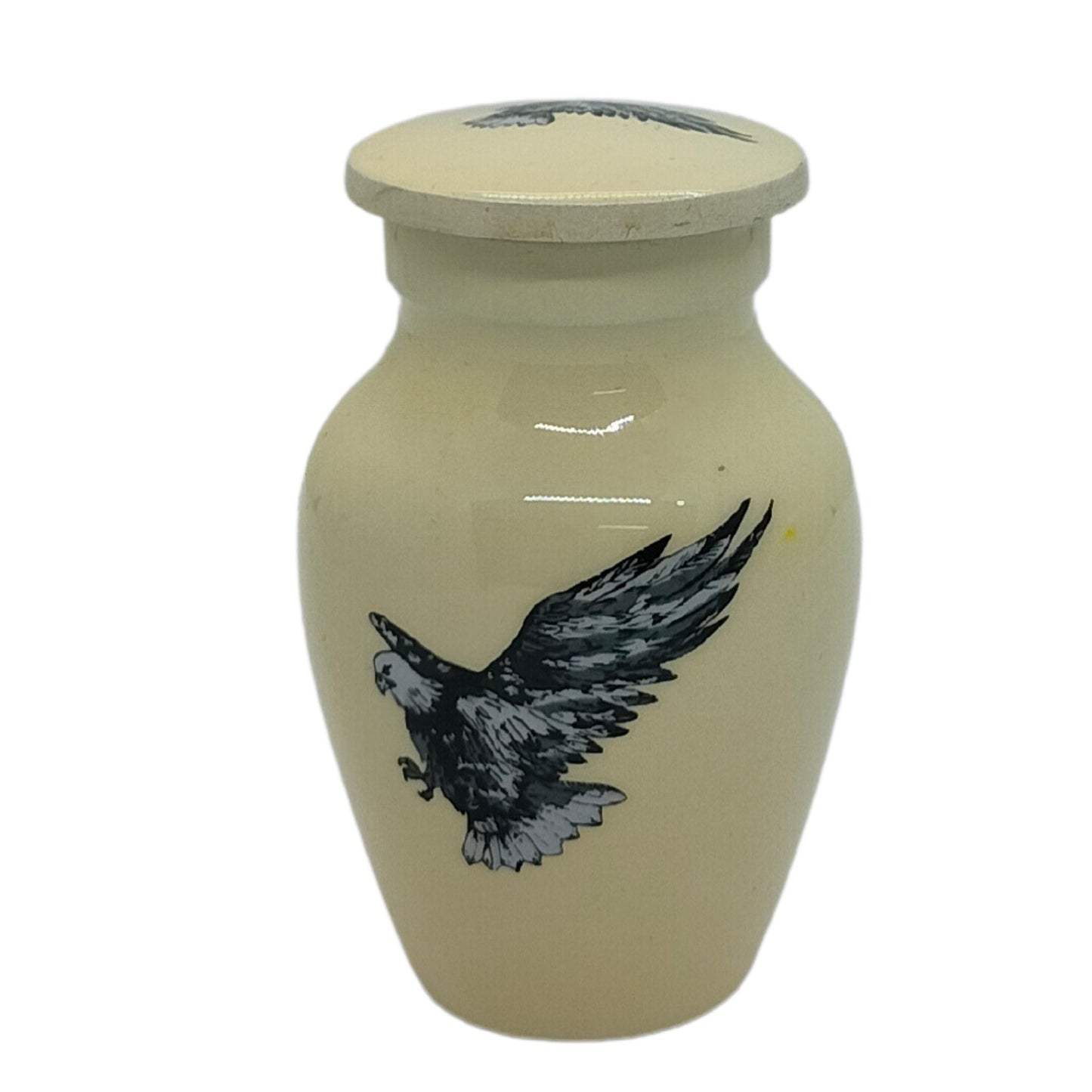 Flying Eagle - Eagle in Flight White Keepsakes Set of 4 for Ashes Adult male - Keepsakes for human ashes adult female -  Cremation Urns